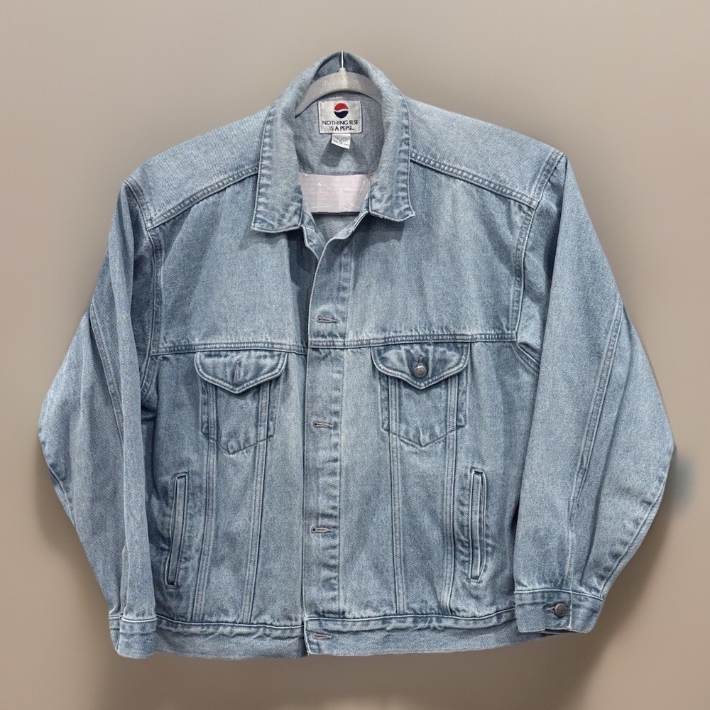 Pepsi Cola Denim Jacket Size‎ XL Nothing Else Is a Pepsi 100% Cotton Vintage